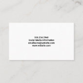 Reinigungseinrichtungen am Tisch Visitenkarte (Rückseite)