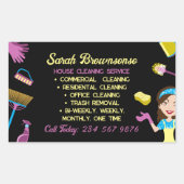 Reinigungsfachmann Rechteckiger Aufkleber (Vorderseite)