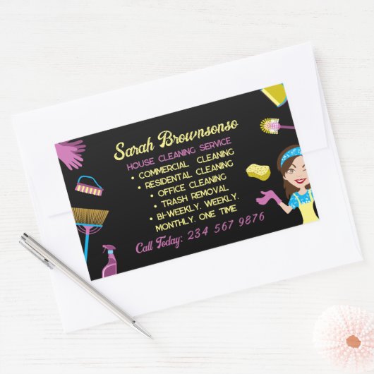 Reinigungsfachmann Rechteckiger Aufkleber (Umschlag)