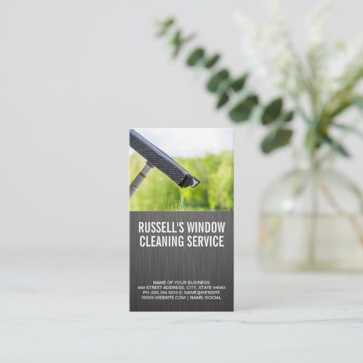 Reinigungsfenster Visitenkarte (Stehend Vorderseite)