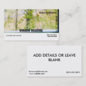 Reinigungsfenster Waschkarte Visitenkarte (Vorne/Hinten)