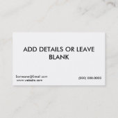 Reinigungsfenster Waschkarte Visitenkarte (Rückseite)