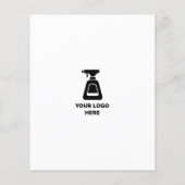 Reinigungsfirma Fügen Sie Ihrem Logo schwarzen Tex Flyer (Hinten)