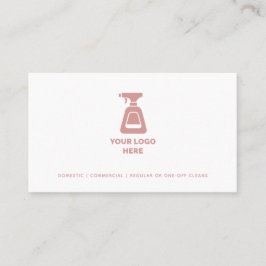 Reinigungsfirma Hinzufügen eines rosa Logos mit Ih Visitenkarte