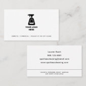 Reinigungsfirma Hinzufügen eines schwarzen Logos Visitenkarte (Vorne/Hinten)