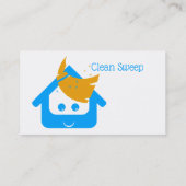 Reinigungsfirma sauber Sweep Niedlich House Zimmer Visitenkarte (Rückseite)