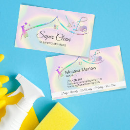 Reinigungshaus Holographic Sparkling Visitenkarte