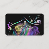 Reinigungshaus Holographic Sparkling Visitenkarte (Vorderseite)