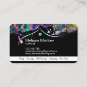 Reinigungshaus Holographic Sparkling Visitenkarte (Rückseite)