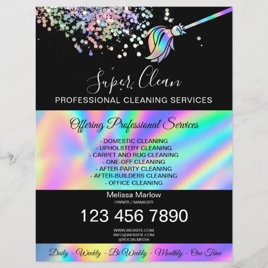 Reinigungshaus Maid Janitor Flyer (Vorne)