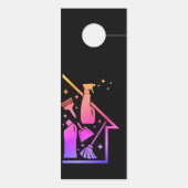 Reinigungshaus Maid Janitor Türanhänger (Rückseite)