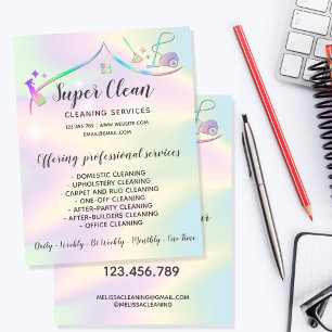 Reinigungshaus mit holografischer Darstellung Flyer