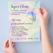 Reinigungshaus mit holografischer Darstellung Flyer (Hand)