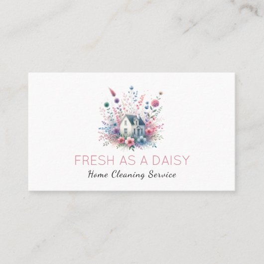 Reinigungshaus Sauberer Service Visitenkarte (Vorderseite)