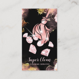 Reinigungshaus Sparkling Gold Diamonds Business Visitenkarte