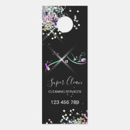 Reinigungshaus Sparkling Holograph Business C Türanhänger