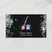 Reinigungshaus Sparkling Holograph Business C Visitenkarte (Vorderseite)