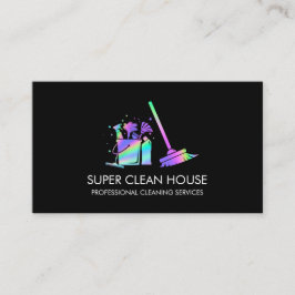 Reinigungshaus Sparkling Holograph Business C Visitenkarte