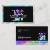 Reinigungshaus Sparkling Holograph Business C Visitenkarte (Vorne/Hinten)