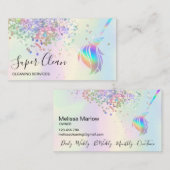 Reinigungshaus Sparkling Holograph Business C Visitenkarte (Vorne/Hinten)