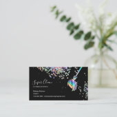 Reinigungshaus Sparkling Holograph Nächster Appoi Terminkarte (Stehend Vorderseite)