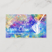 Reinigungshaus Sparkling Holograph Opal Busin Visitenkarte (Vorderseite)