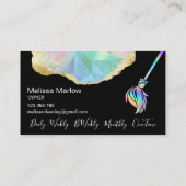 Reinigungshaus Sparkling Holograph Opal Visitenkarte (Rückseite)