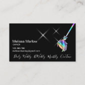 Reinigungshaus Sparkling Holograph Visitenkarte (Rückseite)