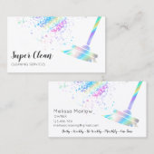 Reinigungshaus Sparkling Holograph Visitenkarte (Vorne/Hinten)