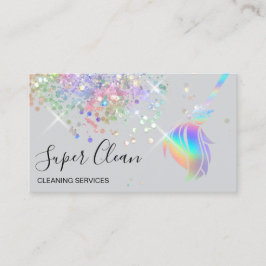 Reinigungshaus Sparkling Holograph Visitenkarte