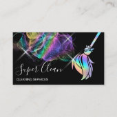 Reinigungshaus Sparkling Holograph Visitenkarte (Vorderseite)