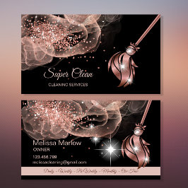 Reinigungshaus Sparkling Rose gold Business C Visitenkarte