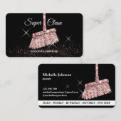 Reinigungshaus Sparkling Rose gold Business C Visitenkarte (Vorne/Hinten)