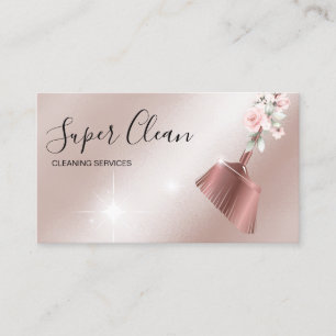 Reinigungshaus Sparkling Rose Gold Visitenkarte