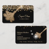 Reinigungshaus Sparkling Rose Gold Visitenkarte (Vorne/Hinten)