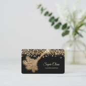 Reinigungshaus Sparkling Rose Gold Visitenkarte (Stehend Vorderseite)