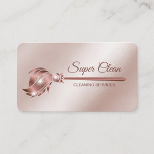 Reinigungshaus Sparkling Rose Gold Visitenkarte