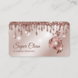 Reinigungshaus Sparkling Rose Gold Visitenkarte
