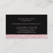 Reinigungshaus Sparkling Rose Gold Visitenkarte (Rückseite)