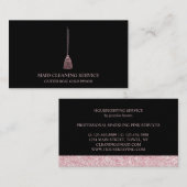 Reinigungshaus Sparkling Rose Gold Visitenkarte (Vorne/Hinten)
