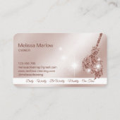 Reinigungshaus Sparkling Rose Gold Visitenkarte (Rückseite)