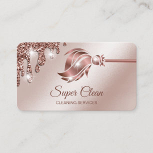 Reinigungshaus Sparkling Rose Gold Visitenkarte