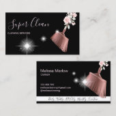 Reinigungshaus Sparkling Rose Gold Visitenkarte (Vorne/Hinten)