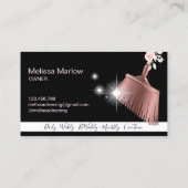 Reinigungshaus Sparkling Rose Gold Visitenkarte (Rückseite)