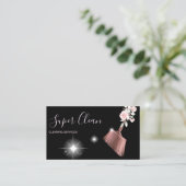 Reinigungshaus Sparkling Rose Gold Visitenkarte (Stehend Vorderseite)