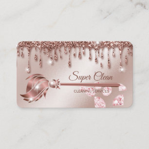 Reinigungshaus Sparkling Rose Gold Visitenkarte