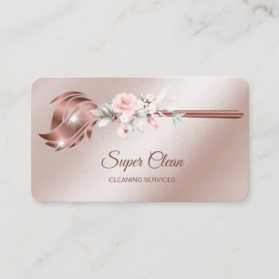 Reinigungshaus Sparkling Rose Gold Visitenkarte
