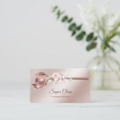 Reinigungshaus Sparkling Rose Gold Visitenkarte (Stehend Vorderseite)
