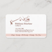 Reinigungshaus Sparkling Rose Gold Visitenkarte (Rückseite)