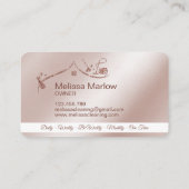 Reinigungshaus Sparkling Rose Gold Visitenkarte (Rückseite)